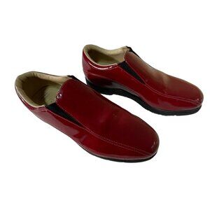 Nike Air Verdana Last Red Patent Leather Slip on Golf Shoes, Women’s - 7.5